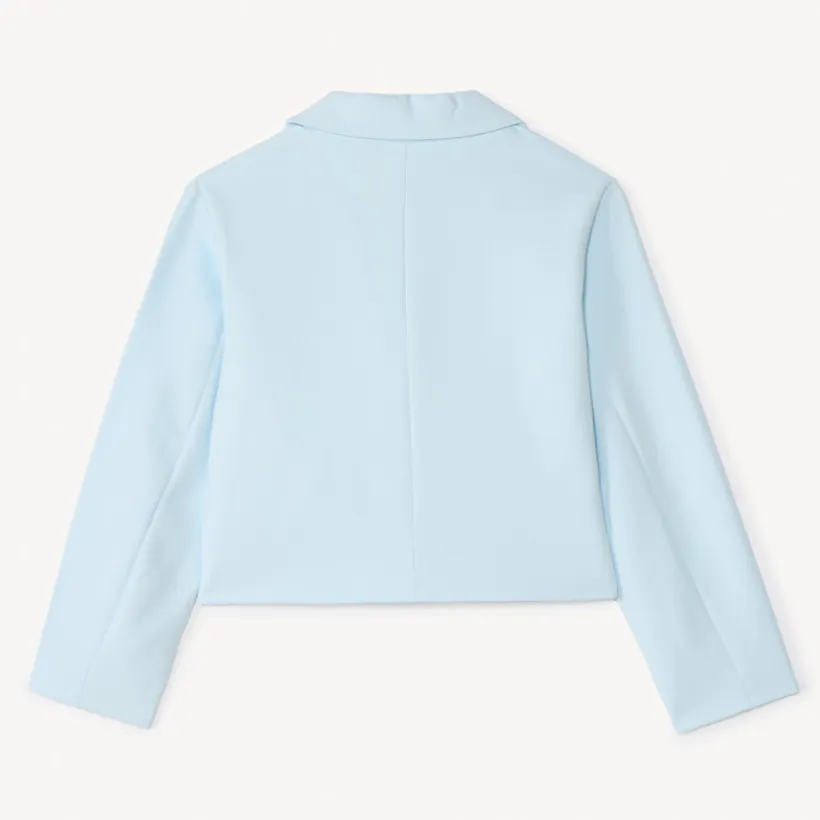 Blazer jacket in solid canvas style for girls