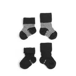 Blijf-sokjes - 6-12M - Black/White