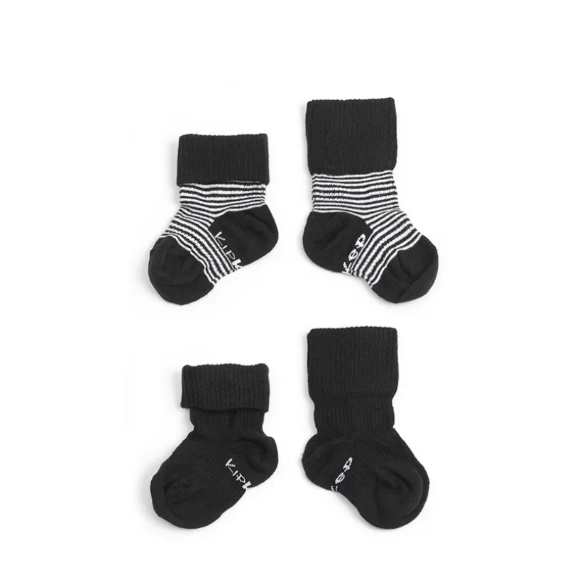 Blijf-sokjes - 6-12M - Black/White