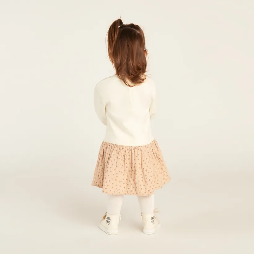 Bloemendress met 2-in-1 effect meisjes.