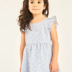 Bloemenprint jurk met diepe rug voor baby meisje