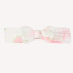 Bloemprint haarband met strik voor babymeisjes