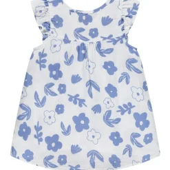 Blouse geprint met bloemen gevlochten met pompons voor meisjes