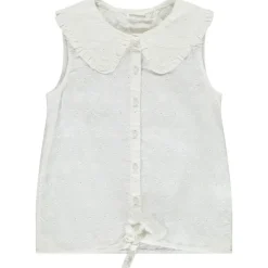 Blouse met Engels borduursel en Claudine kraag meisjes