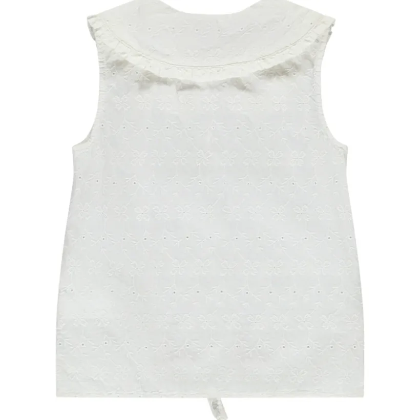 Blouse met Engels borduursel en Claudine kraag meisjes