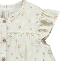 Blouse ruche mouwen met bloemen voor meisjes