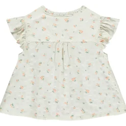 Blouse ruche mouwen met bloemen voor meisjes