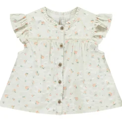 Blouse ruche mouwen met bloemen voor meisjes