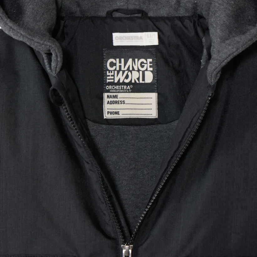 Blouson aviator in gewatteerde stof met kap jongens