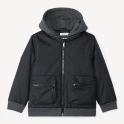 Blouson aviator in gewatteerde stof met kap jongens