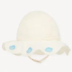 Bob met schelpbroderie voor babymeisjes