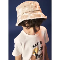 Bob met tie & dye effect en franjes voor jongen