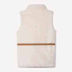 Bodywarmer mouwloos in fantasie nepbont met verstelbare ceintuur meisjes