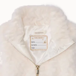 Bodywarmer mouwloos in fantasie nepbont met verstelbare ceintuur meisjes