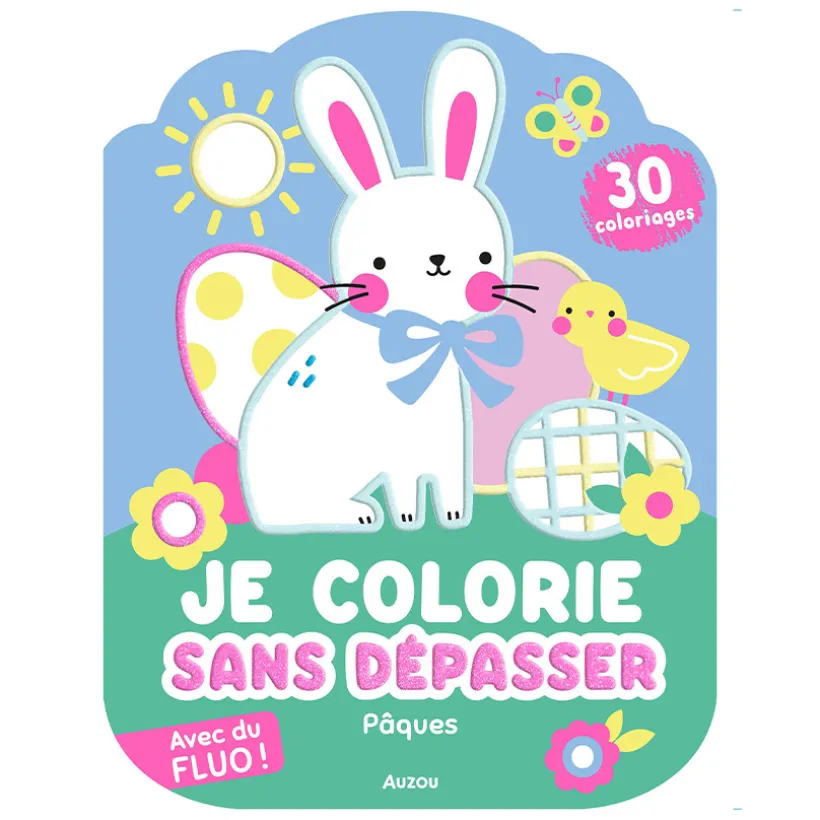 Boek FR Pasen "Je colorie dans dépasser" 3jaar+ Zonder tekst