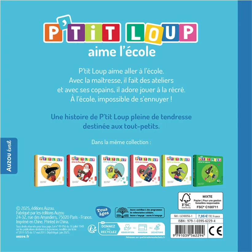 Boek FR P'tit Loup aime l'école 1jaar+