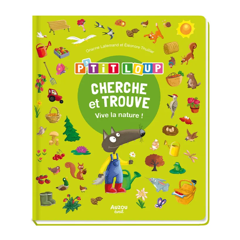 Boek FR "P'tit Loup cherche et trouve Vive la nature" 2jaar+