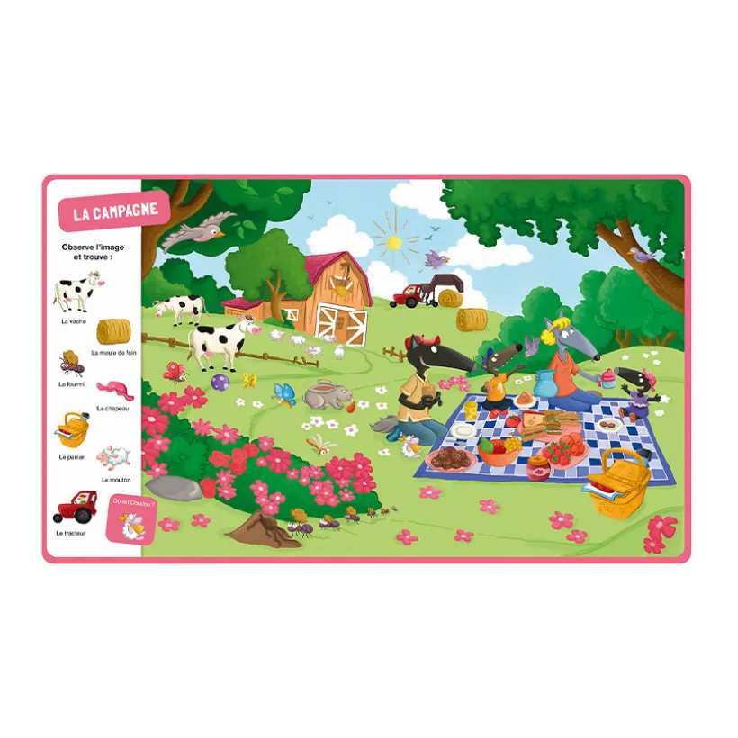 Boek FR "P'tit Loup cherche et trouve Vive la nature" 2jaar+