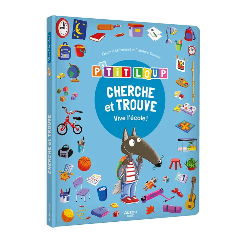 Boek FR P'tit Loup "Cherche et trouve Vive l'école ! 3jaar+