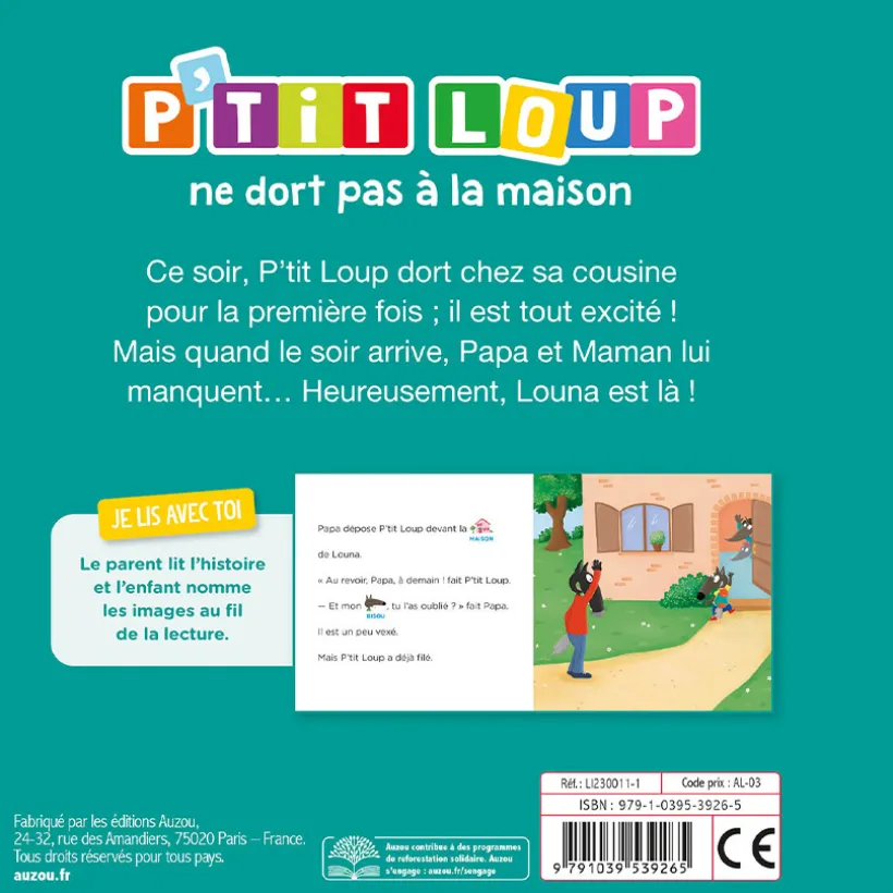 Boek FR P'tit Loup ne dors pas à la maison 3jaar+