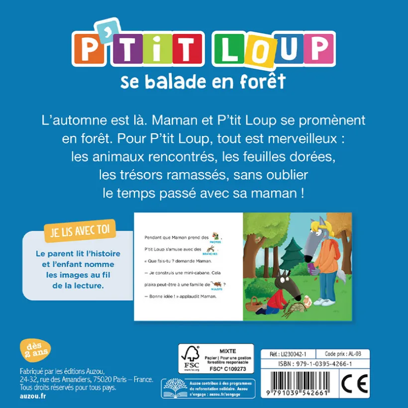 Boek FR P'tit Loup se balade en forêt 3jaar+