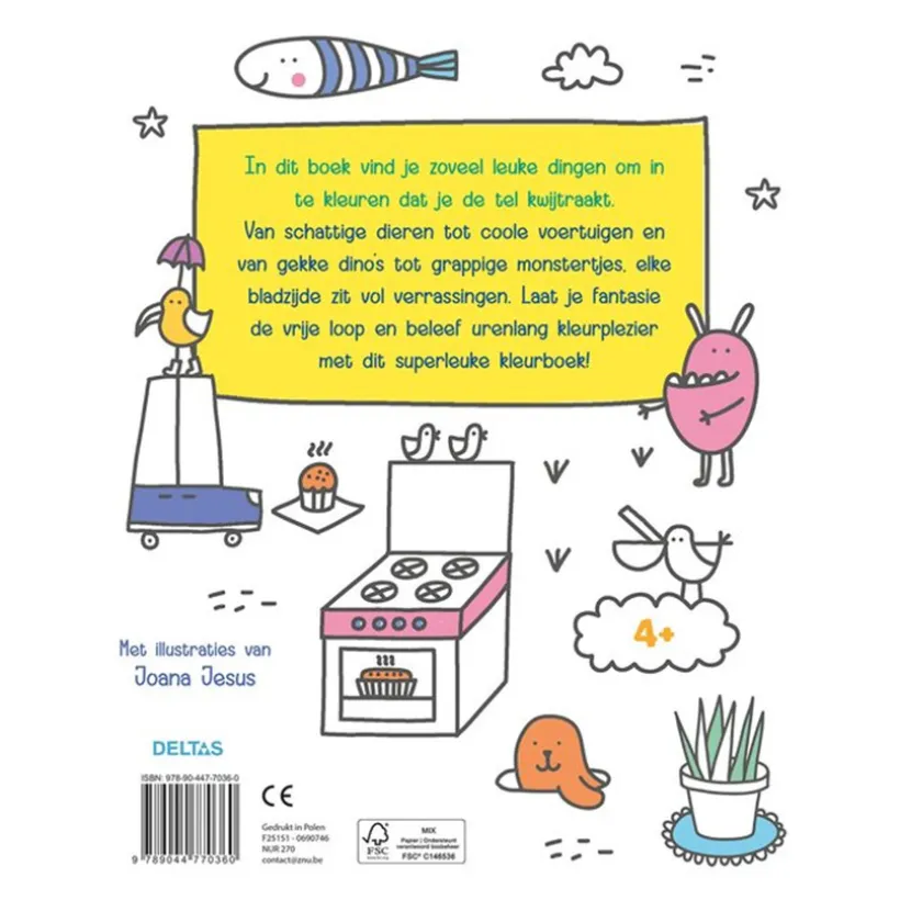 Boek NL - 101 dingen om te kleuren 4jaar+