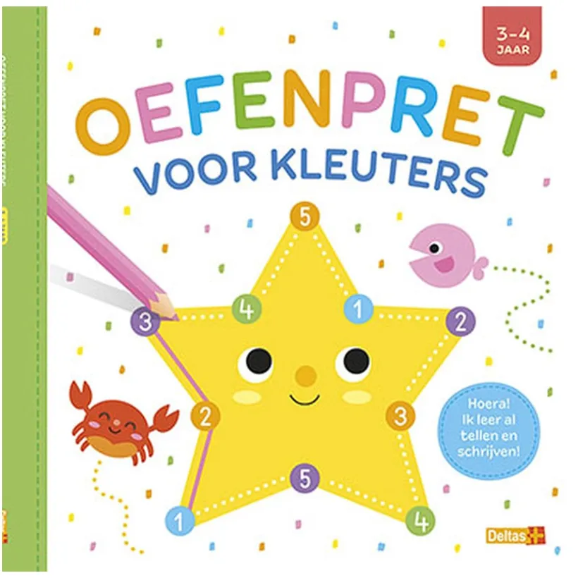 Boek NL Oefenpret voor kleuters Tellen en Schrijven +3J