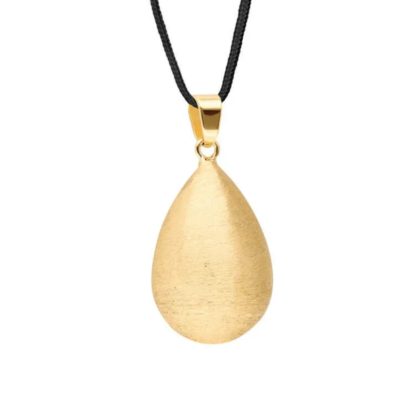Bola de grossesse forme goutte effet brossé plaqué or