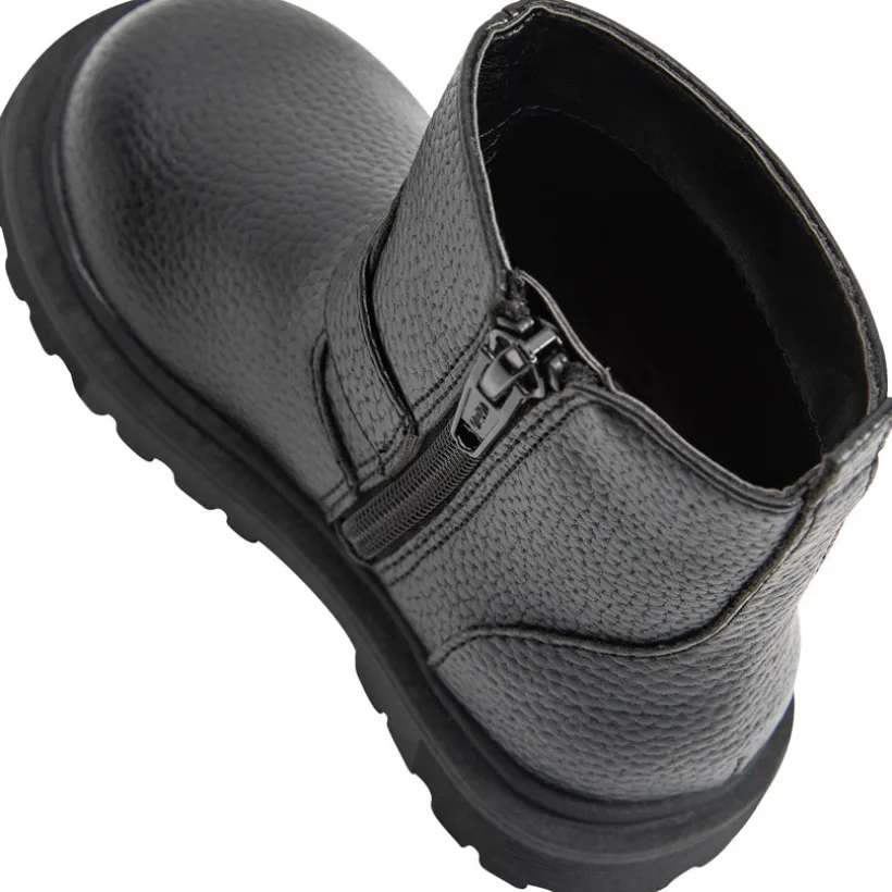 Booties in leder effect met hartenmotief en gespsluiting meisjes