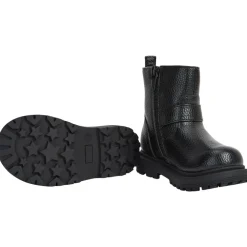 Booties in leder effect met hartenmotief en gespsluiting meisjes