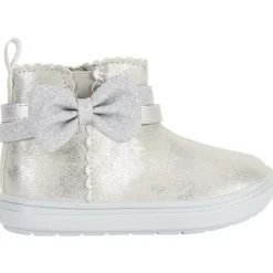 Booties in zilver met fantasieknoop meisjes