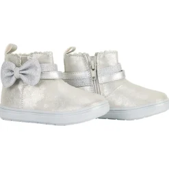 Booties in zilver met fantasieknoop meisjes