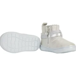 Booties in zilver met fantasieknoop meisjes