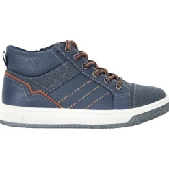 Booties marine met veters en rits voor jongen