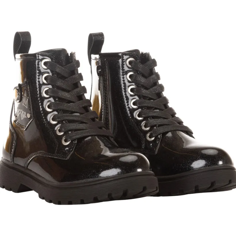 Booties met glanzende pailletten en patch meisjes