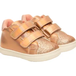 Booties met iriserende pailletten en dubbele velcro meisjes
