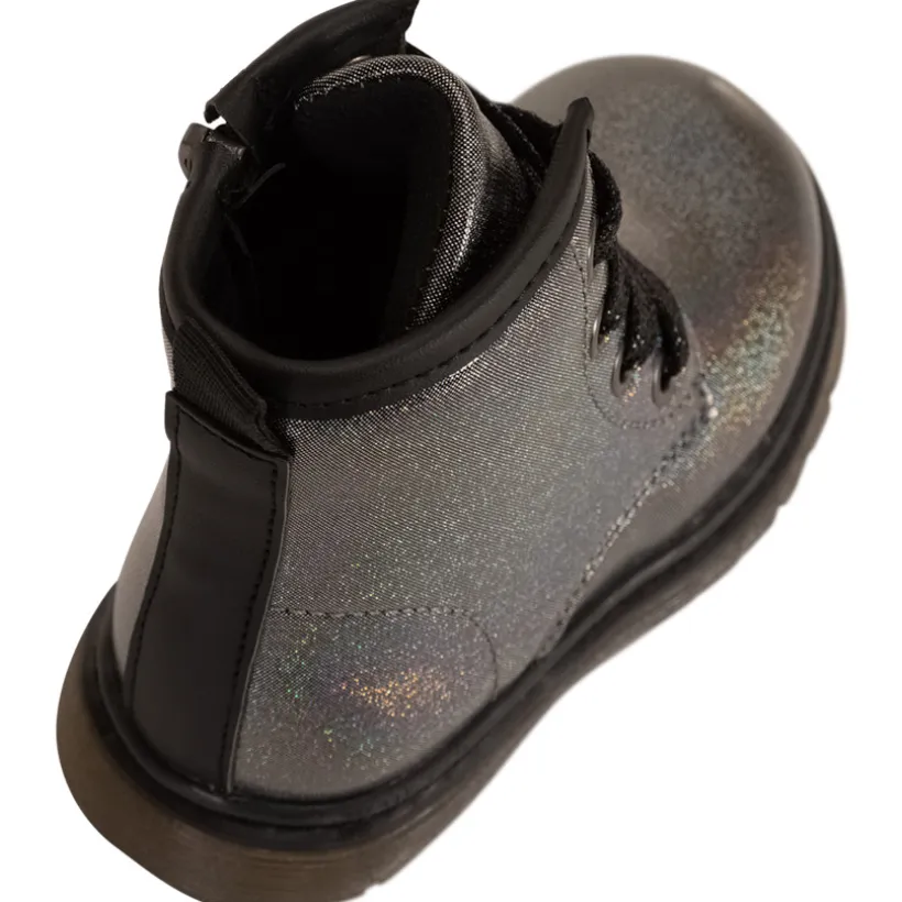 Booties met iriserende veters en rits meisjes