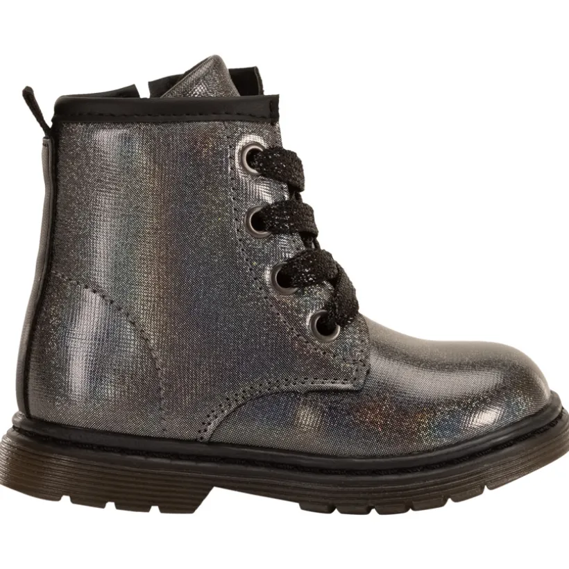 Booties met iriserende veters en rits meisjes