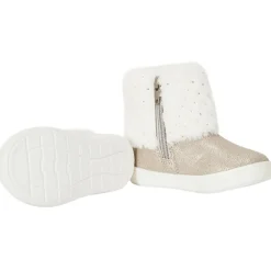 Booties met nepbont en strik voor babymeisjes