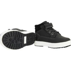 Booties zwarte met elastische veters en klittenband voor jongen