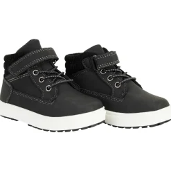 Booties zwarte met elastische veters en klittenband voor jongen