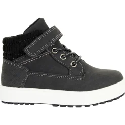 Booties zwarte met elastische veters en klittenband voor jongen