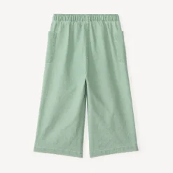 Bordeaux-broek met bloemenborduurwerk meisjes.
