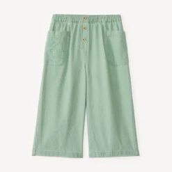 Bordeaux-broek met bloemenborduurwerk meisjes.
