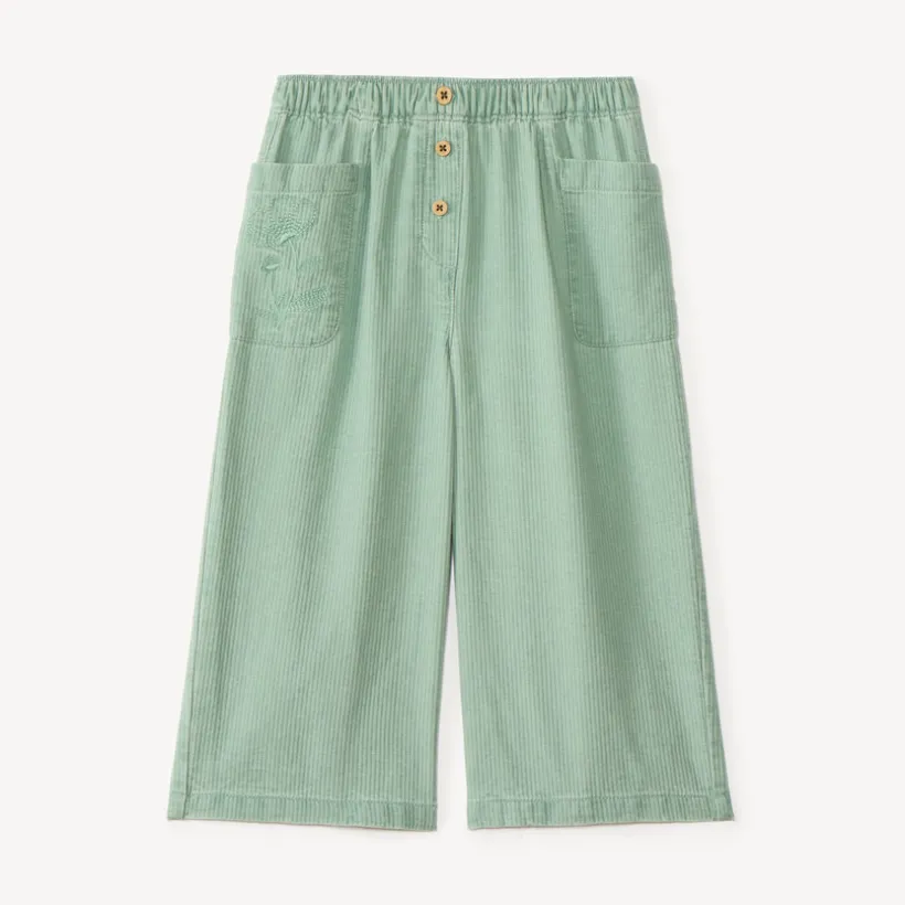 Bordeaux-broek met bloemenborduurwerk meisjes.