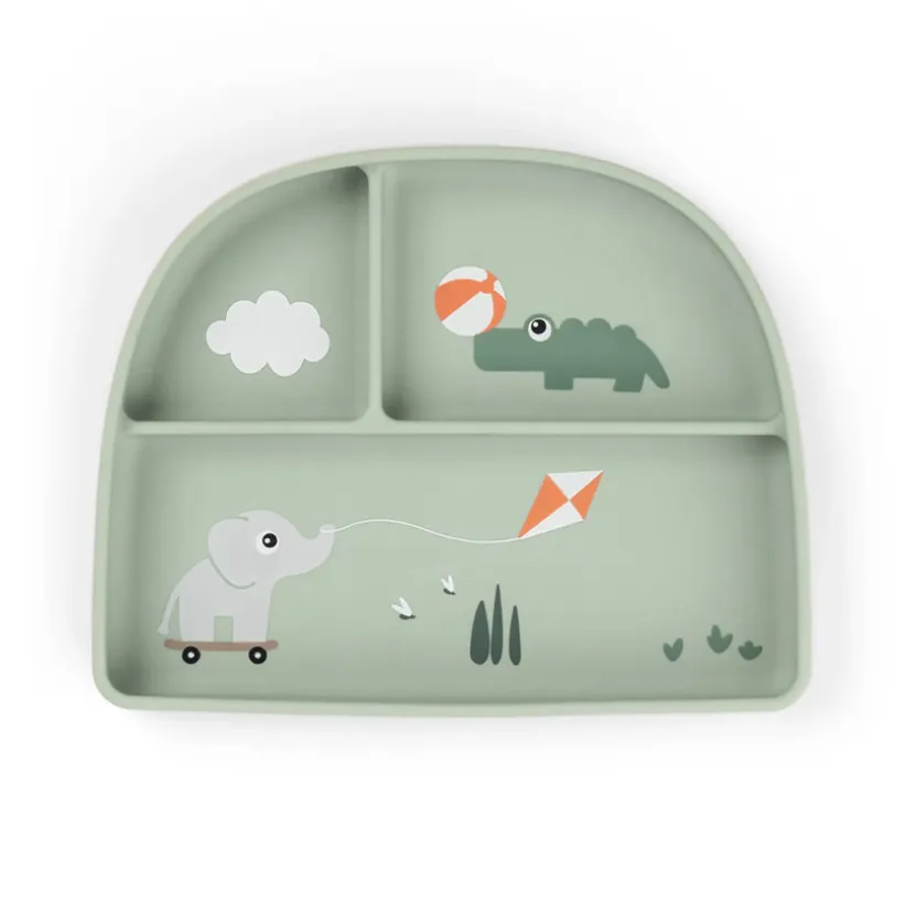 Bord met zuignap en vakjes Playground Groen