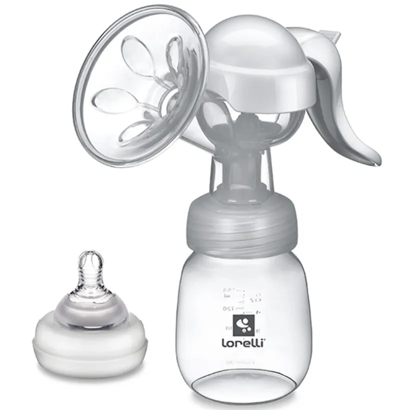 Borstkolf Handmatige met fles 180 ml Wit
