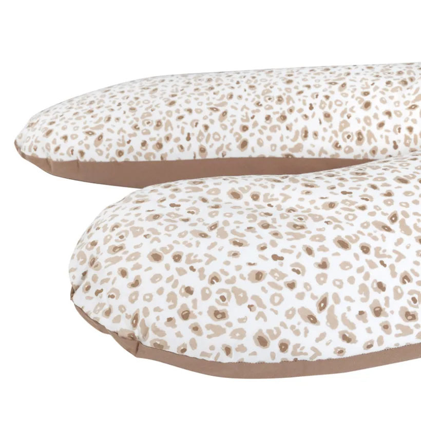 borstvoedingskussen met microballetjes 160 cm leopardprint