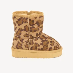 Bottines fourrées voor meisjes met luipaardmotief