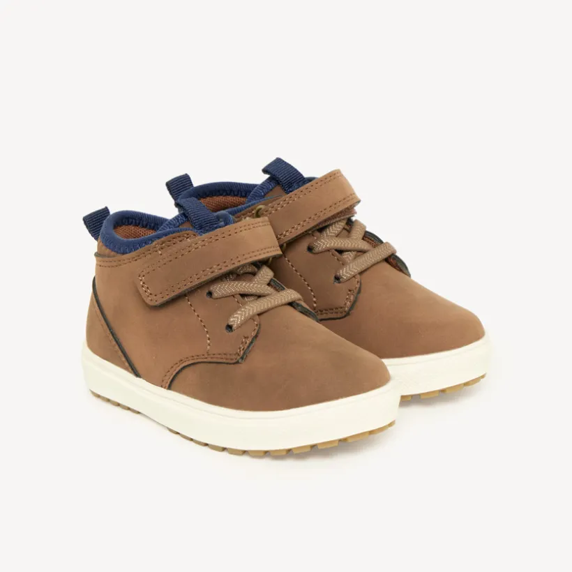 Bottines voor jongens met elastische veters en klittenband
